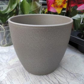 Base kerámia kaspó - szemcsés szürke / tópszín (22cm)