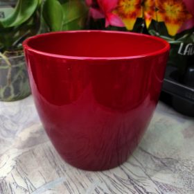 Base kerámia kaspó - bordó (22cm)