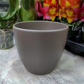 Base kerámia kaspó - grafit szürke / szürke (19cm)