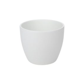 Base kerámia kaspó - vanilia / halvány zöld (13cm)