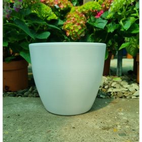 Base kerámia kaspó matt fehér (17,4cm)