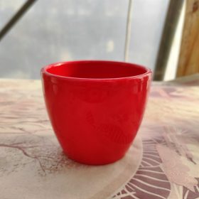 Base kerámia kaspó - piros (9cm)