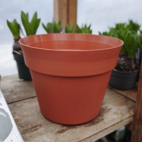 Barna műanyag cserép (22cm)