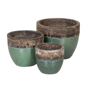 Calloway Classic kerámia növénytartó szett - türkiz