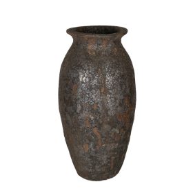 Rhodes Vase kerámia váza savmaratott - fekete (60x115cm)