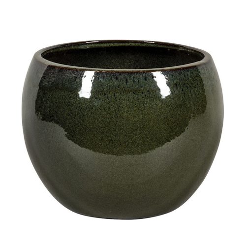 Singa Globe kerámia növénytartó - cédruszöld 