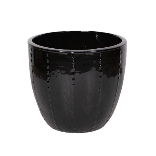 Corset Classic kerámia növénytartó - fekete