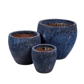   Brisbane Monica kerámia növénytartó szett savmaratott - kék