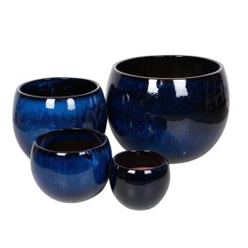 Singa Globe kerámia növénytartó - királykék