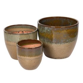 Emerson Classic kerámia növénytartó - zöldesbarna