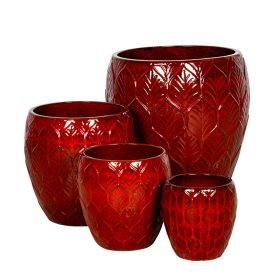 Forrest Monica kerámia növénytartó - vörös 