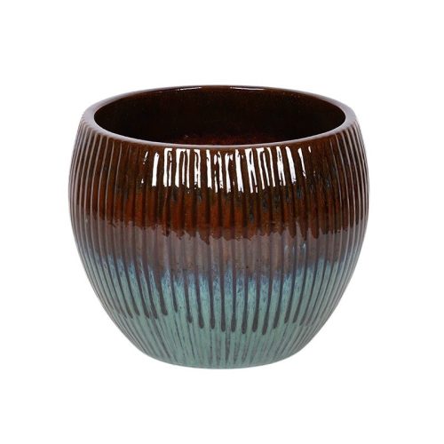 Sienna Globe kerámia növénytartó - vörös-türkiz