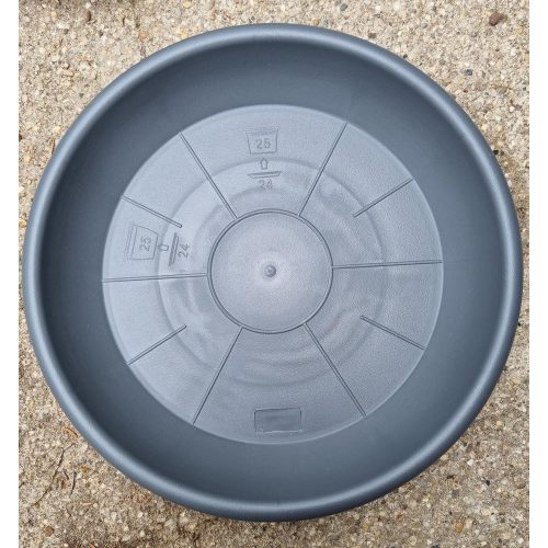 Kerek cserép alátét - sötét szürke (22cm)