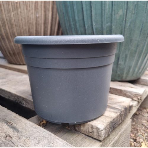 Kerek cserép - sötét szürke(18cm)