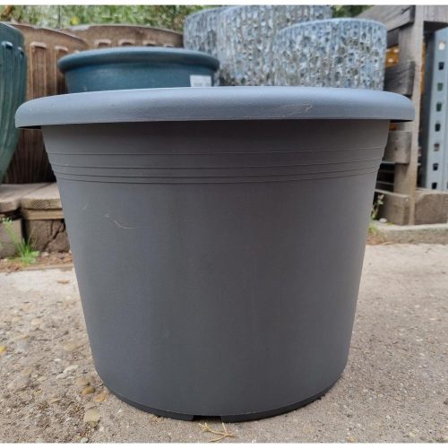 Kerek cserép - sötét szürke (40cm)