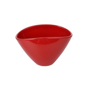 Kerámia kaspó - Ívelt Ovum kaspó piros (20cm)