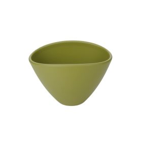 Kerámia kaspó - Ívelt Ovum kaspó bambusz / zöld (20cm)