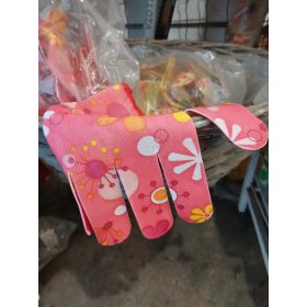 Kertész kesztyű - pink virágos (S)