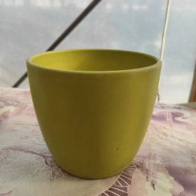 Base kerámia kaspó - zöld / oliva ( 16cm)