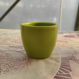 Base kerámia kaspó - zöld / oliva(6cm)