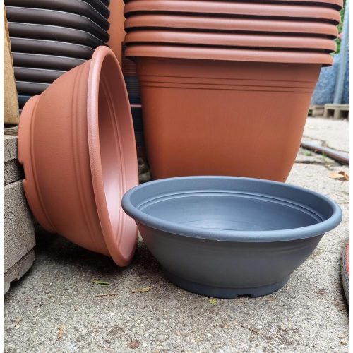 Virágtál - sötét szürke (25cm)