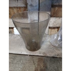 Orchidea kaspó (Átlátszó szürke)