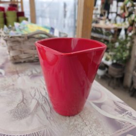 Orchidea kaspó kerámia 8cm piros