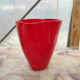 Orchidea kaspó kerámia 9cm piros