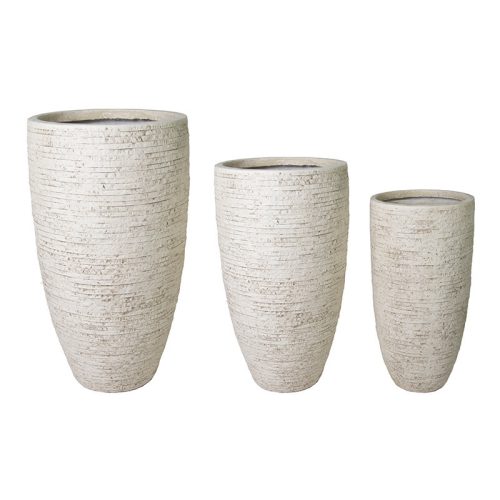 Ontario Vase Giant kompozit növénytartó (homokszín)