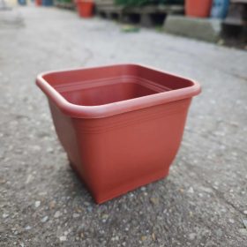 Szögletes sötét szürke cserép(14cm) 