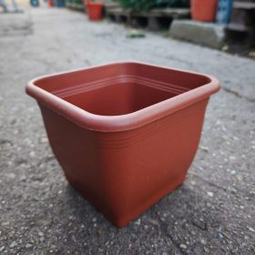 Szögletes sötét szürke cserép(19cm)