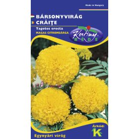   Vetőmag - Egynyári Bársonyvirág citromsárga, magas - Tagetes erecta (1g)